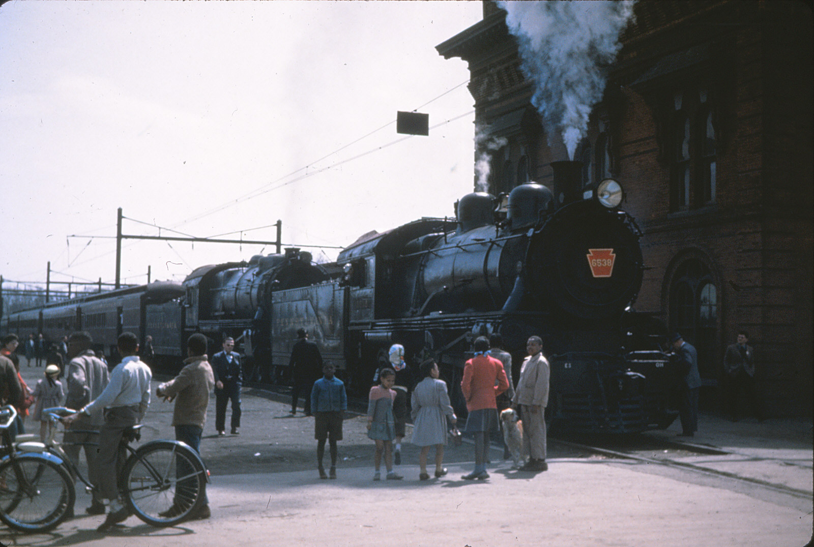 Steam Excursion at West Chester about to depart for Frazer - c. 1940s